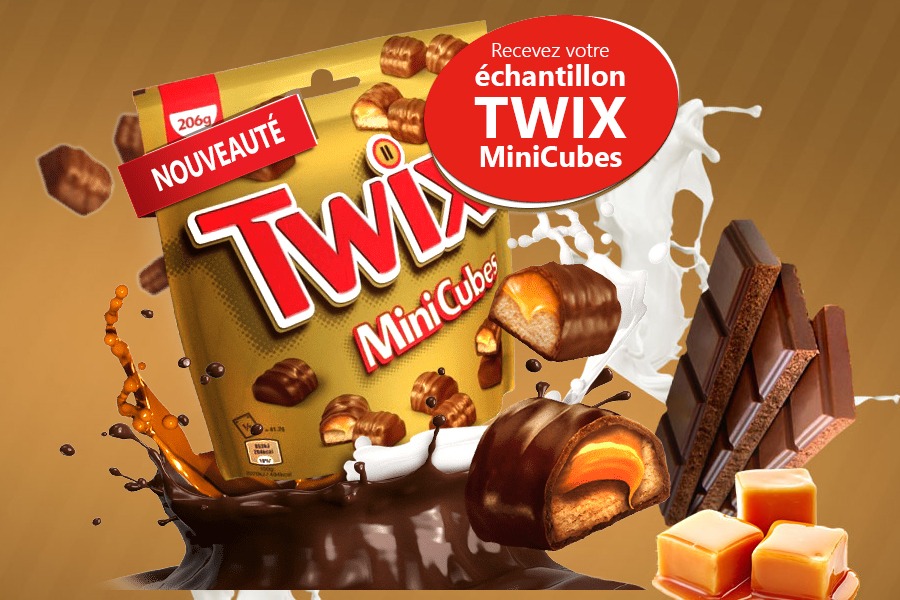 Echantillon gratuit Twix Minicube