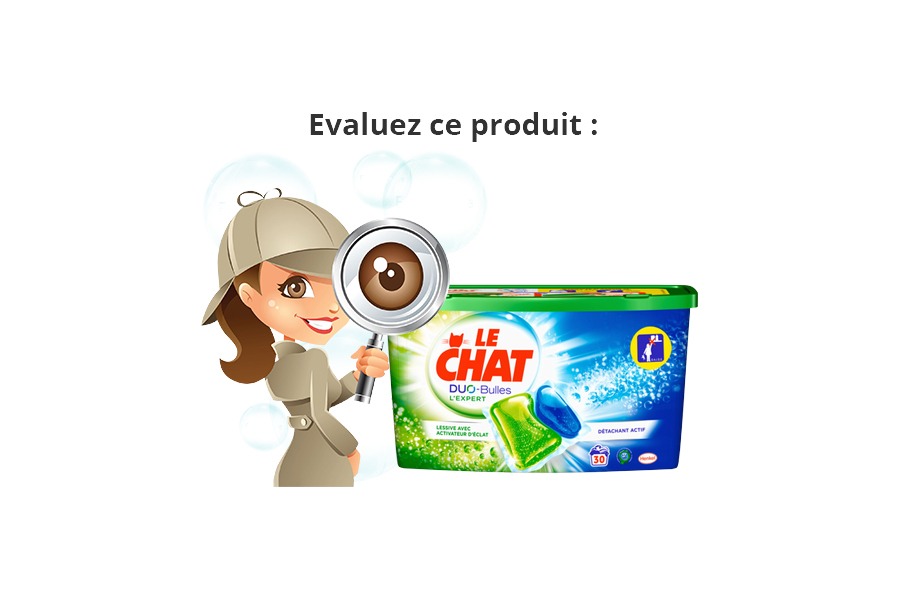 Echantillon lessive le chat duo bulles