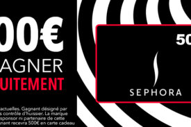 carte cdeau gratuit Sephora, jeu concours Sephora 500€ carte cadeau