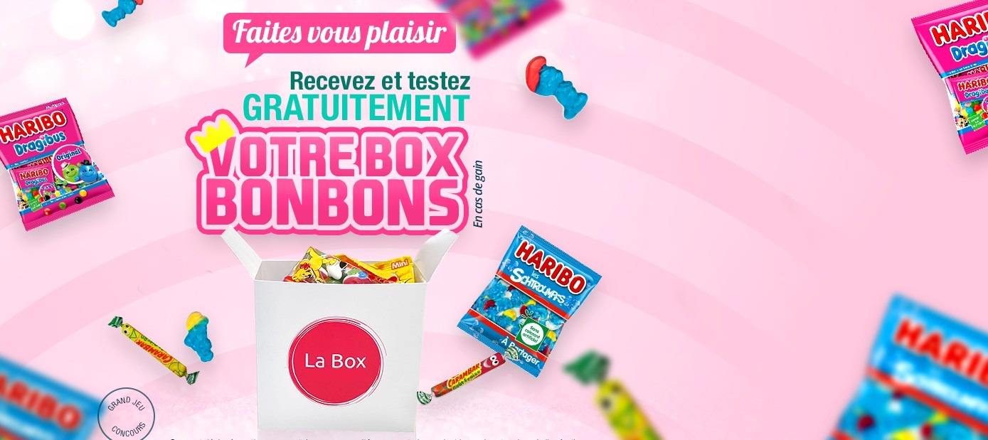 échantillon gratuit bonbons Haribo, jeu-concours gratuit Haribo