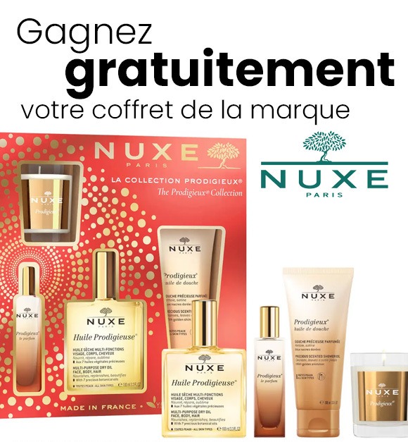 echantillon gratuit nuxe, nuxe coffret, crème nuxe, beaute test nuxe, parfum nuxe avis, concours nuxe, Bons Plans Et Promos Nuxe