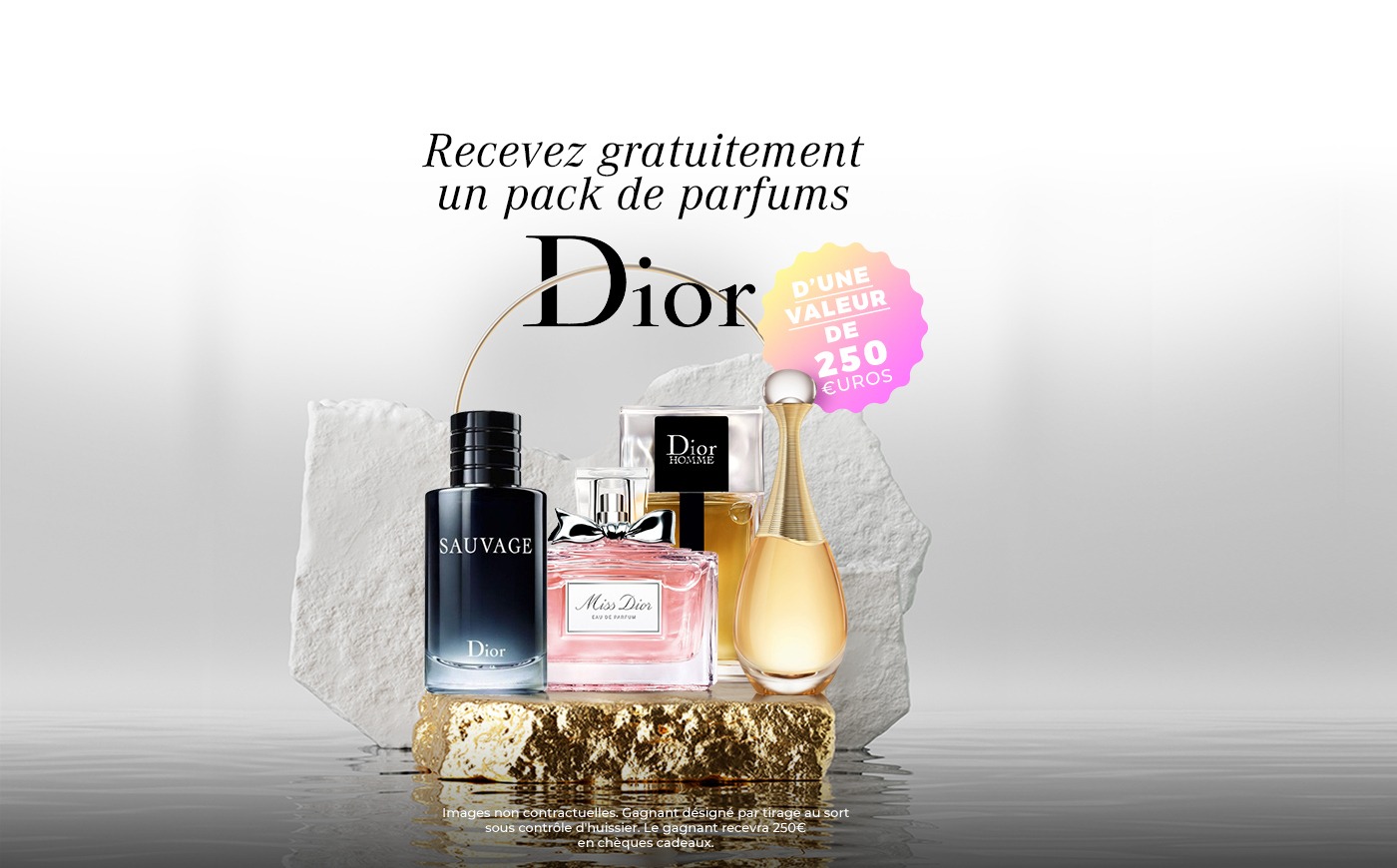 Lot de parfum gratuit Dior valeur 250€