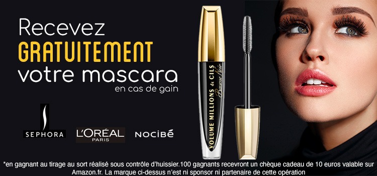 Échantillons Maquillage mascara Gratuit