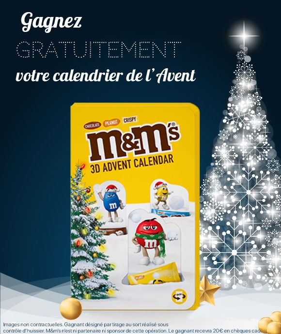 Calendrier de l'avent bonbon M&M's gratuit