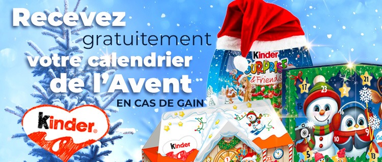 Calendrier de l’avent Kinder à gagner gratuitement