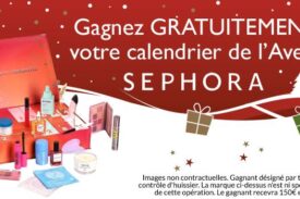 Calendrier de l'avent Sephora gratuit