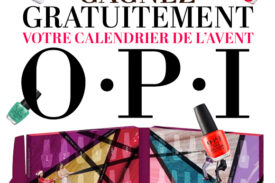 calendrier de l'avent opi à gagner, calendrier de l'avent beauté à gagner, calendrier de l'avent vernis o.p.i gratuit,