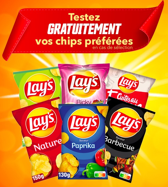 Echantillon gratuit assortiment chips