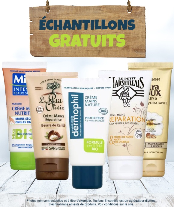 Echantillon gratuit crème protectrice pour mains