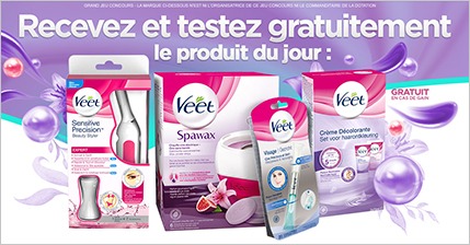 Echantillon test gratuit crème dépilatoire et décolorante