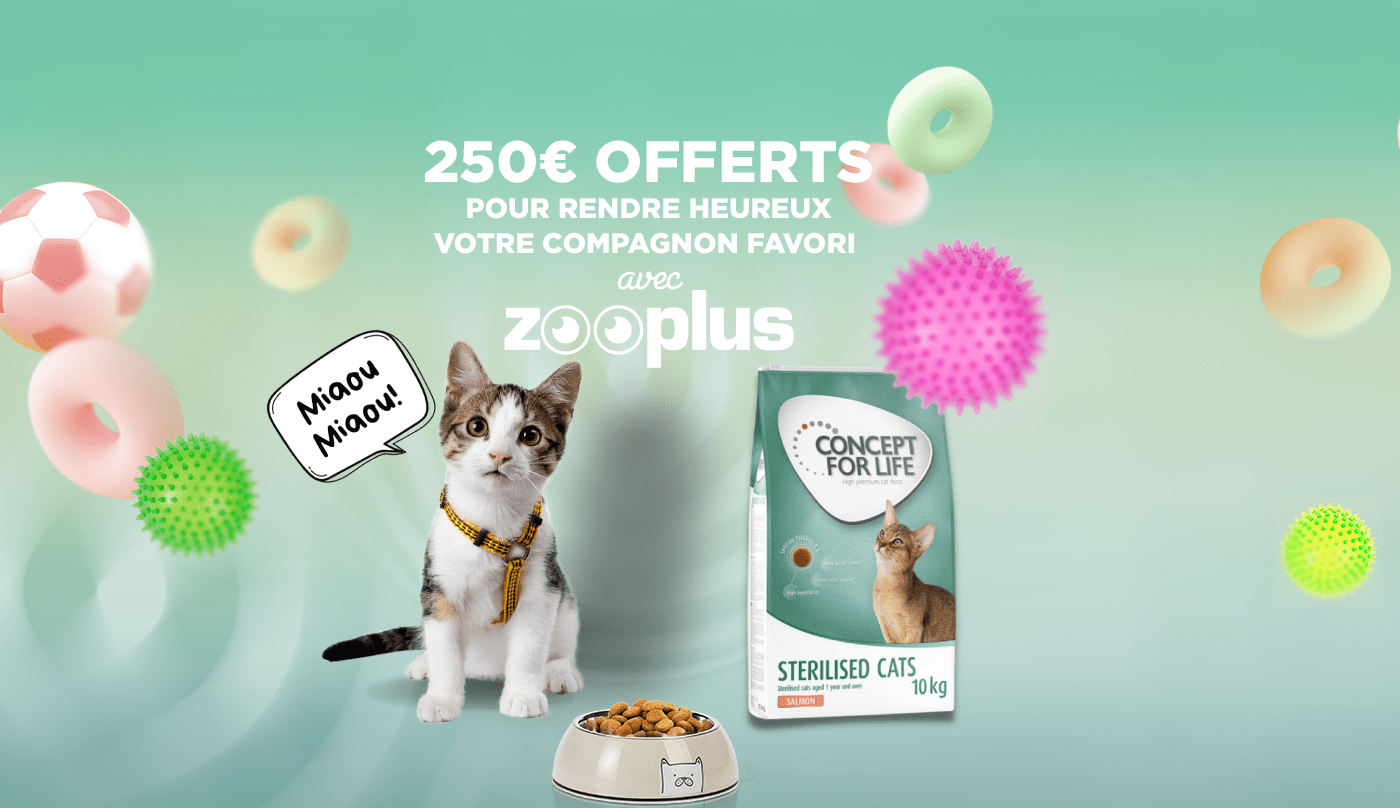 Test gratuit croquettes pour chat chez Zooplus