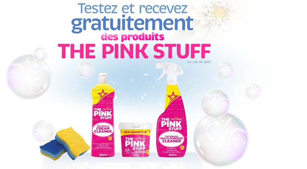 echantillon gratuit Pink Stuff, echantillons gratuits Pink Stuff, echantillons gratuits nettoyant multi-usages Pink Stuff, echantillons gratuits pâte de nettoyage solide Pink Stuff, echantillons gratuits nettoyant puissant toilettes Pink Stuff, echantillons gratuits nettoyant dégraissant gel Pink Stuff