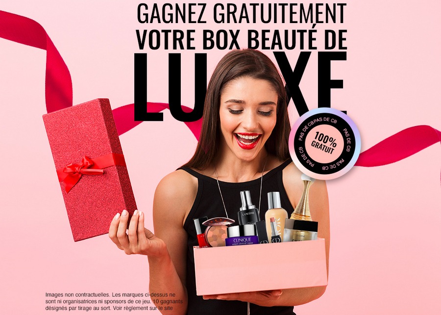 Coffret box d’échantillons de produits de beauté de luxe