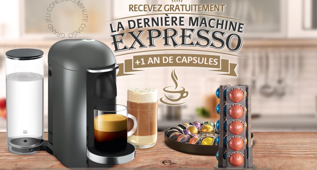Jeu concours machine expresso et dosettes gratuit