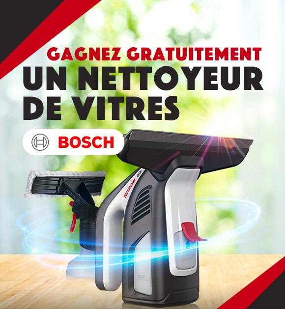 Jeu concours nettoyeur vitres Bosch