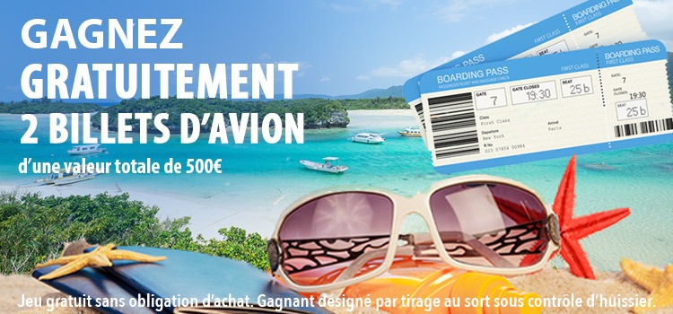 Jeu concours gratuit 2 billets d’avion