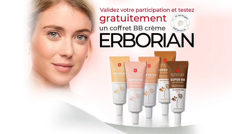 BB crème erborian échantillon gratuit à tester