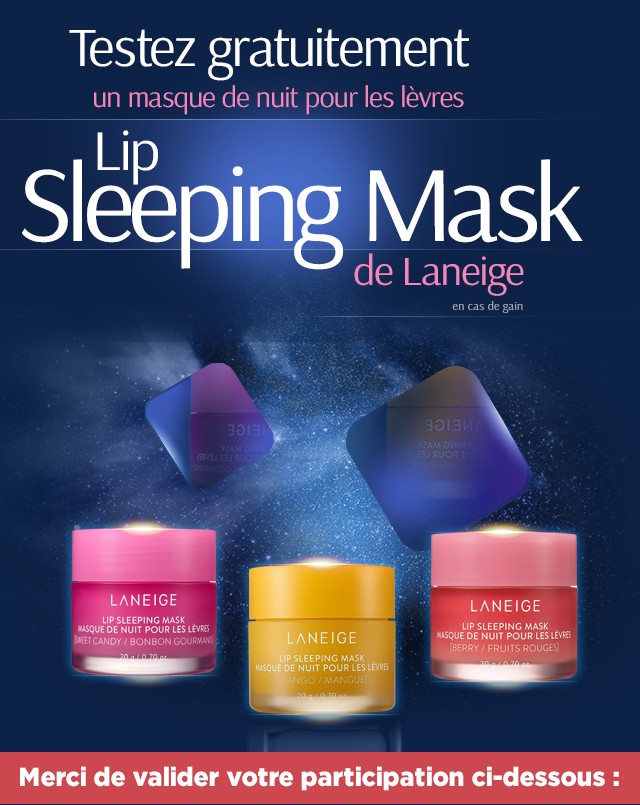 Testez gratuitement un masque de nuit pour les lèvres