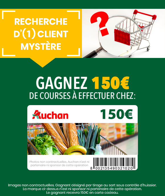 Gagnez vos chariots de course chez Auchan