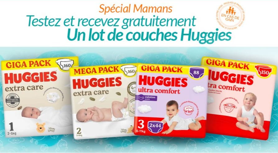 Echantillon couches Huggies